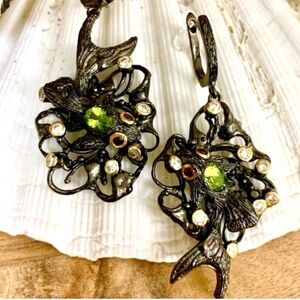 Goldfish Peridot Gemstone Earrings